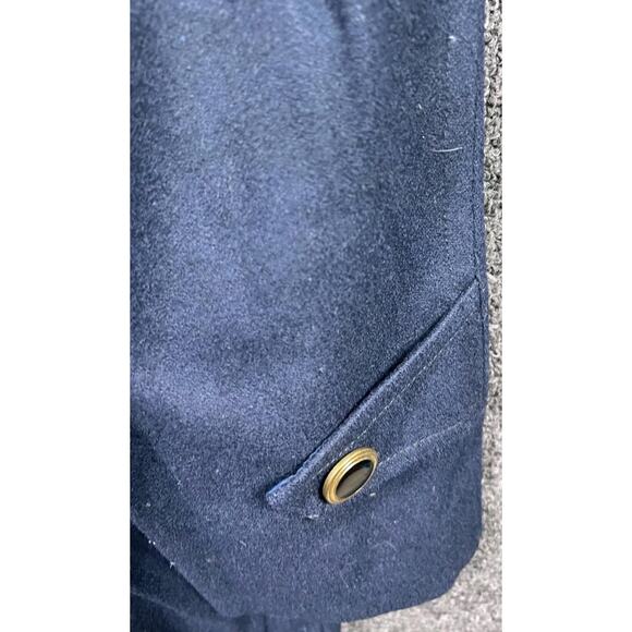 Profile Coat Womens Large Navy Gore-Tex Double Breasted Raglan Waterproof Lined - Picture 5 of 8